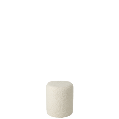 Pouf rond en fourrure blanc Bancs & Tabourets meublespin.fr - mobilier et de décoration de style montagne ou chalet- meubles en pin, mobilier en bois massif de qualité, canapés convertibles - https://meublespin.fr