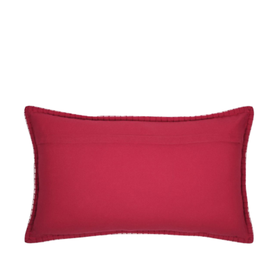 Coussin 60×35 cm – motif oeuf rouge – Villard écru Plaids et coussins meublespin.fr - mobilier et de décoration de style montagne ou chalet- meubles en pin, mobilier en bois massif de qualité, canapés convertibles - https://meublespin.fr