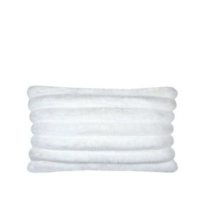Coussin Polary blanc 80 x 50 cm en fourrure synthétique Plaids et coussins meublespin.fr - mobilier et de décoration de style montagne ou chalet- meubles en pin, mobilier en bois massif de qualité, canapés convertibles - https://meublespin.fr