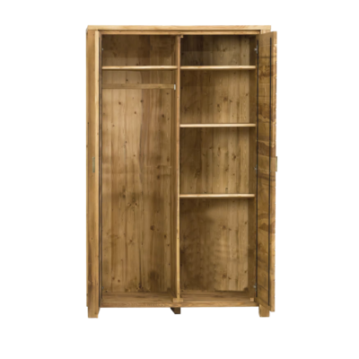 Armoire 2 Portes en Pin Brossé Montana Armoires en bois massif meublespin.fr - mobilier et de décoration de style montagne ou chalet- meubles en pin, mobilier en bois massif de qualité, canapés convertibles - https://meublespin.fr