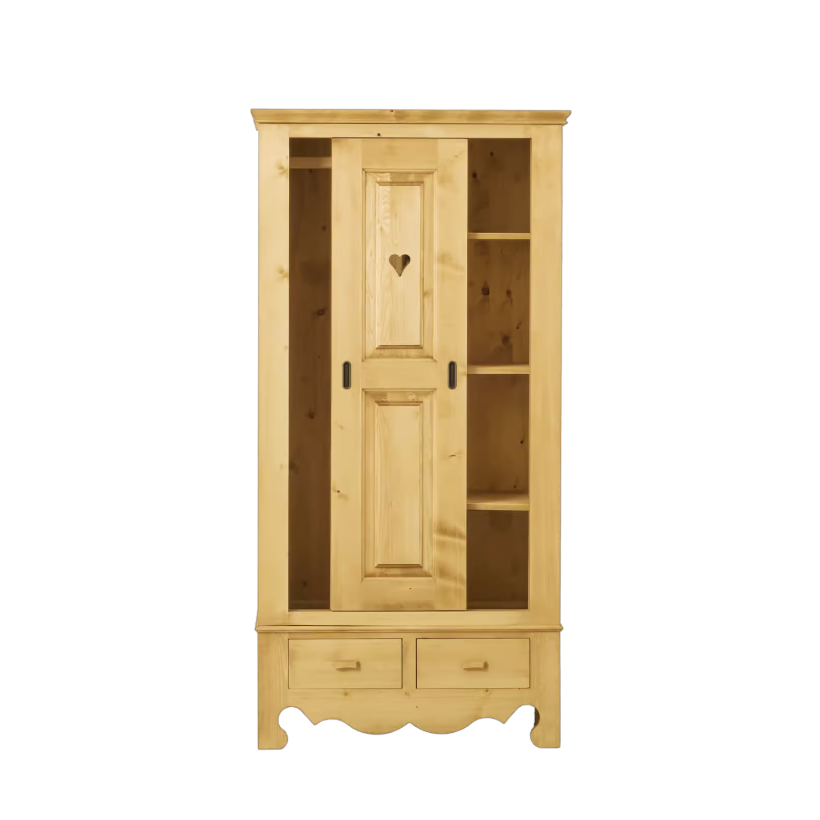 Armoire 2 Portes Coulissantes + 2 Tiroirs en Pin Massif Chamonix - meublespin.fr - Armoires en bois massif Armoire 2 Portes Coulissantes + 2 Tiroirs en Pin Massif Chamonix Armoires en bois massif meublespin.fr - mobilier et de décoration de style montagne ou chalet- meubles en pin, mobilier en bois massif de qualité, canapés convertibles - https://meublespin.fr
