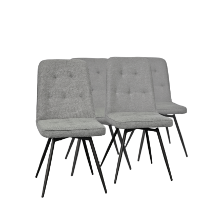 Lot: 4 Chaises Design Grise Perle: Clara Chaises en pin massif & chaises design meublespin.fr - mobilier et de décoration de style montagne ou chalet- meubles en pin, mobilier en bois massif de qualité, canapés convertibles - https://meublespin.fr