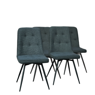 Lot: 4 Chaises Design Bleu: Clara Chaises en pin massif & chaises design meublespin.fr - mobilier et de décoration de style montagne ou chalet- meubles en pin, mobilier en bois massif de qualité, canapés convertibles - https://meublespin.fr