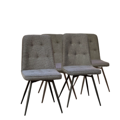 Lot: 4 Chaises Design Grise Anthracite: Clara Chaises en pin massif & chaises design meublespin.fr - mobilier et de décoration de style montagne ou chalet- meubles en pin, mobilier en bois massif de qualité, canapés convertibles - https://meublespin.fr