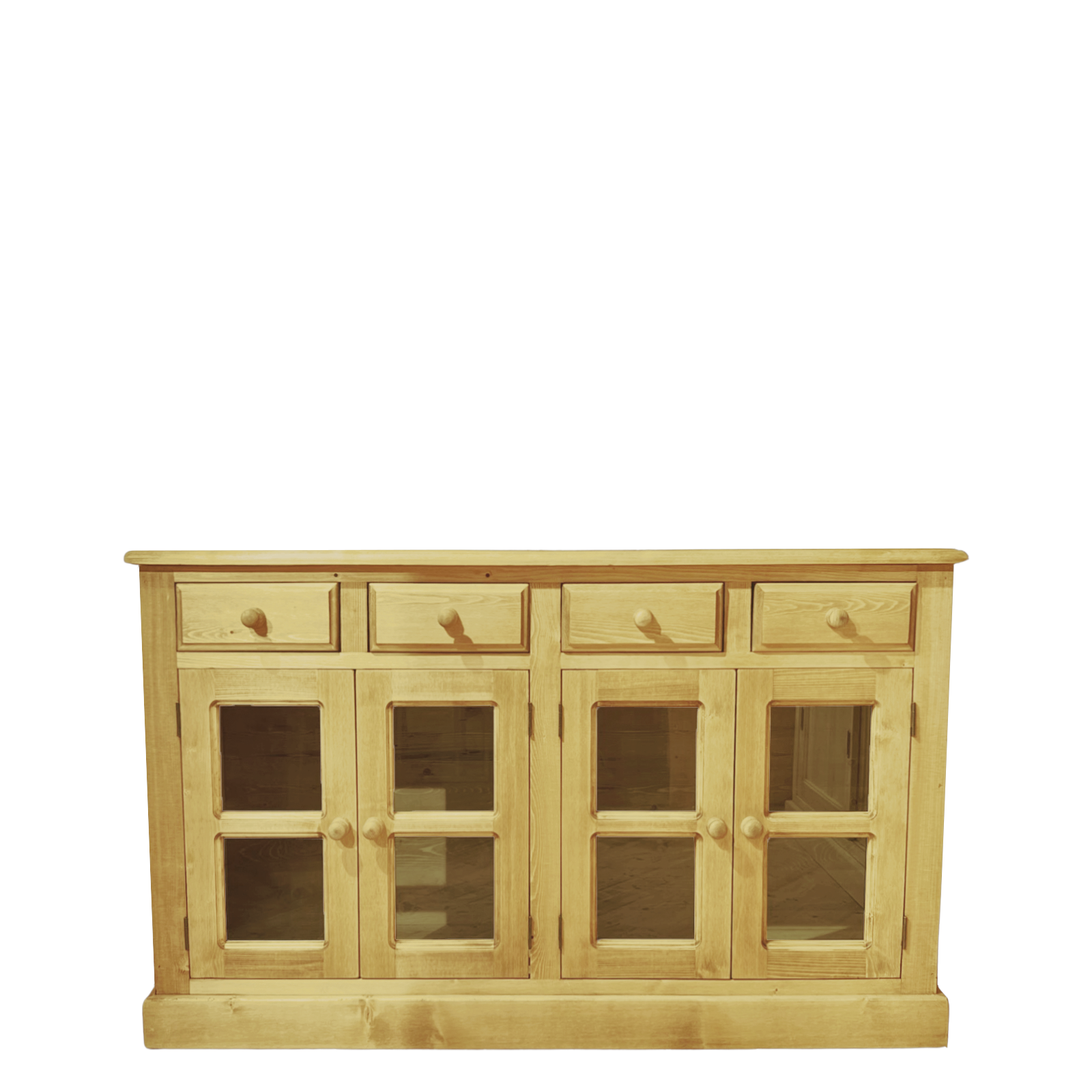 Buffet bas 4 portes vitrées en Bois Massif Chamonix - meublespin.fr - Buffets & bahuts en bois massif Buffet bas 4 portes vitrées en Bois Massif Chamonix Buffets & bahuts en bois massif meublespin.fr - mobilier et de décoration de style montagne ou chalet- meubles en pin, mobilier en bois massif de qualité, canapés convertibles - https://meublespin.fr