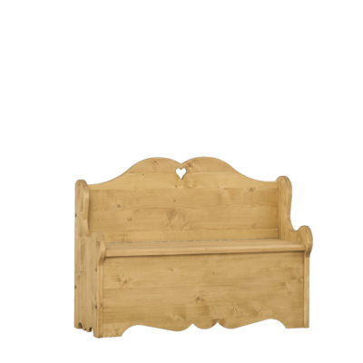 Banc coffre en pin avec accoudoirs 100 cm Chamonix meublespin.fr - mobilier et de décoration de style montagne ou chalet- meubles en pin, mobilier en bois massif de qualité, canapés convertibles - https://meublespin.fr